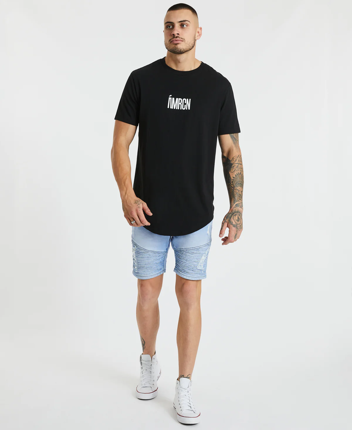 Americain Boston Dual Curved Tee - Jet Black