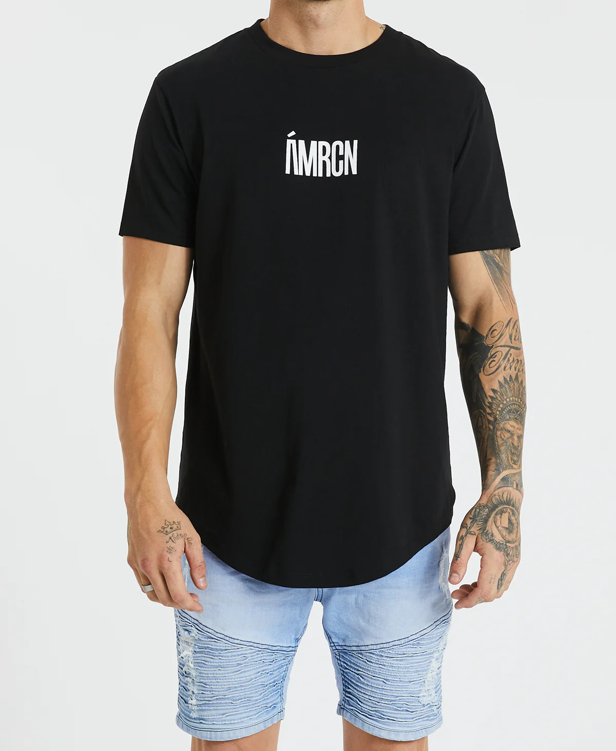 Americain Boston Dual Curved Tee - Jet Black - Image 4