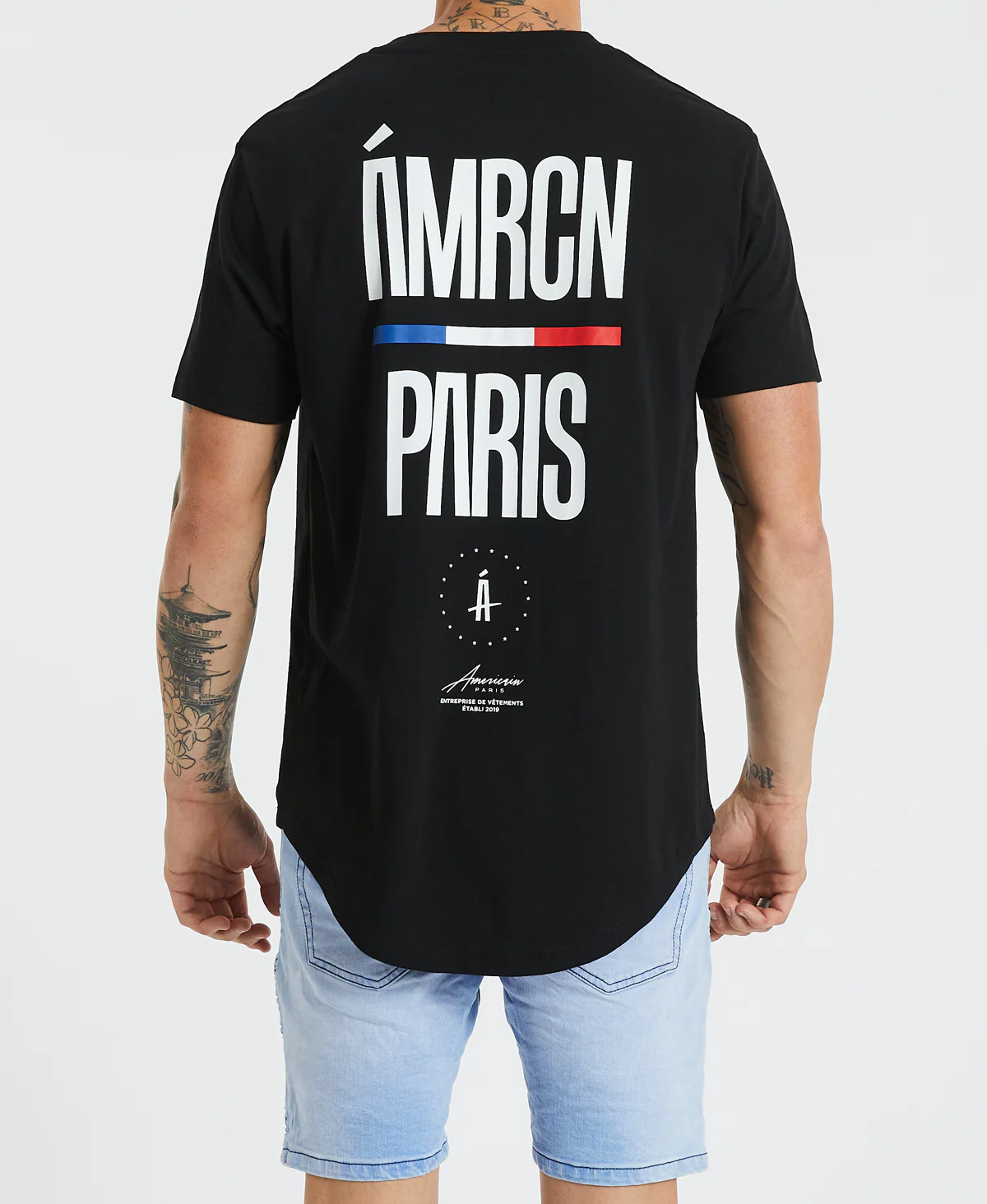 Americain Boston Dual Curved Tee - Jet Black - Image 5