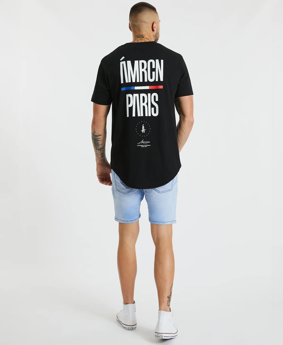 Americain Boston Dual Curved Tee - Jet Black - Image 6