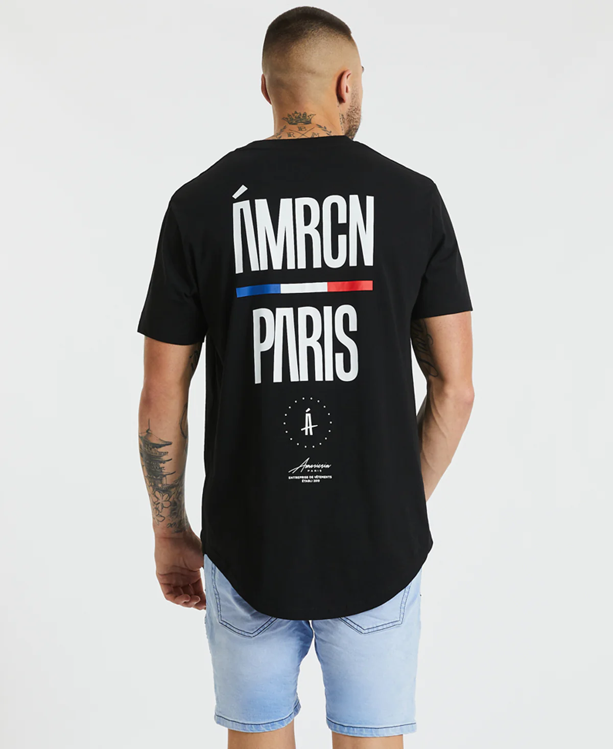Americain Boston Dual Curved Tee - Jet Black - Image 7