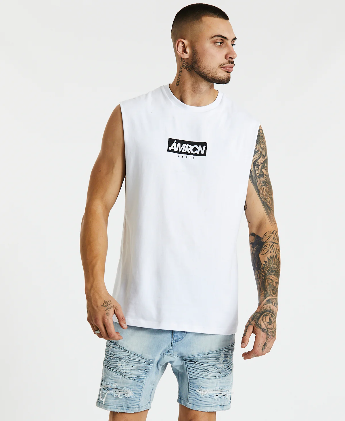 Américain Chandler Scoop Back Muscle - White - Image 5