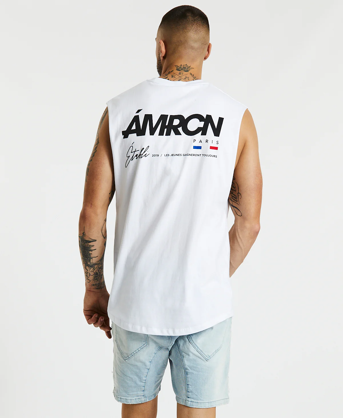 Américain Chandler Scoop Back Muscle - White - Image 6