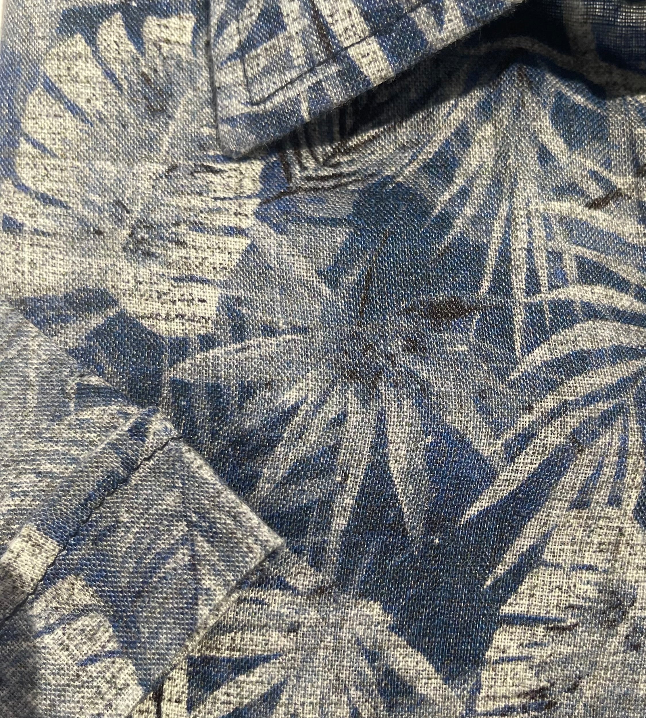 Back Back G480224 Premium Print Linen S/S Shirt - Denim - Image 2