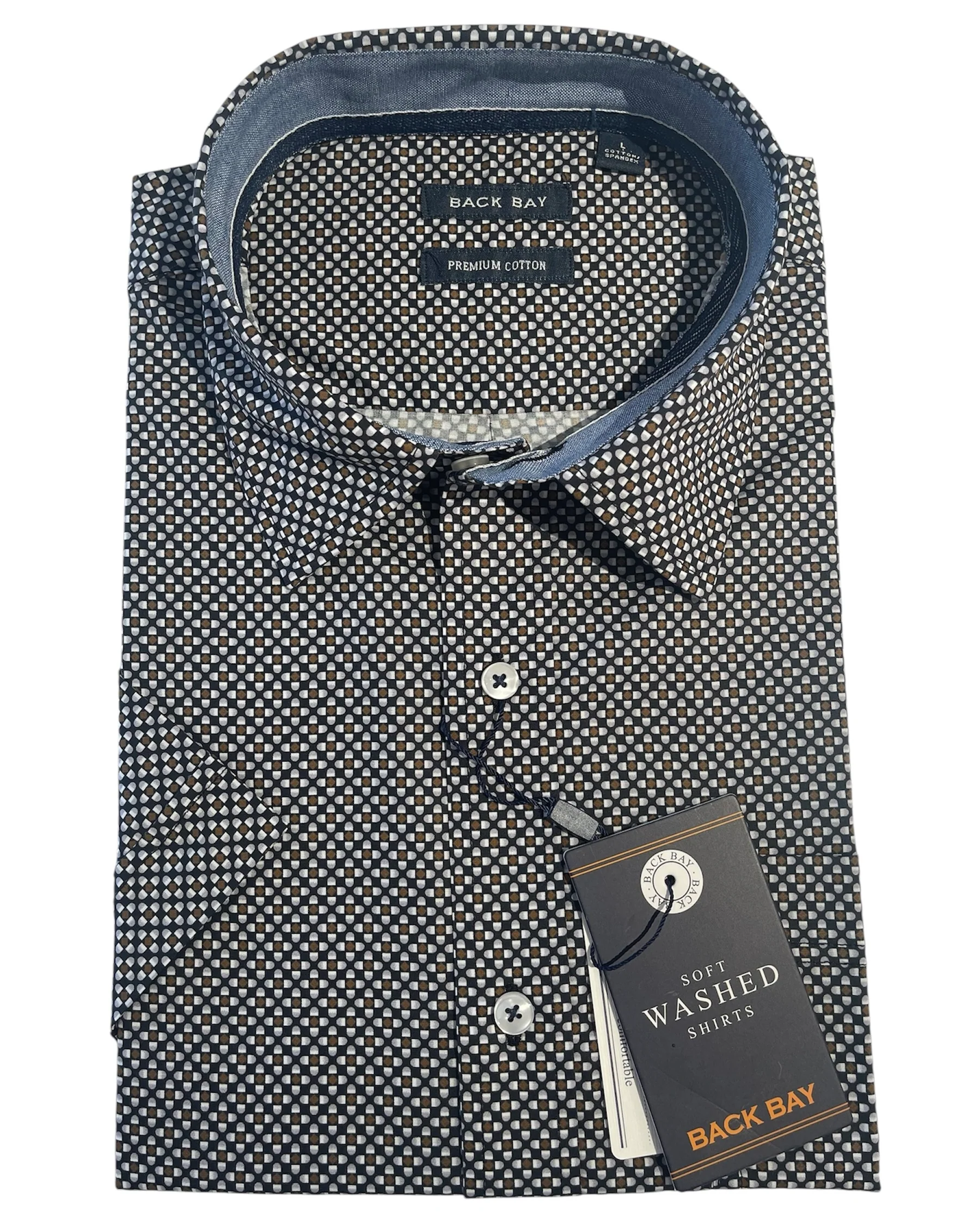 Back Back G480215 Premium Stretch Cotton S/S Shirt - Denim
