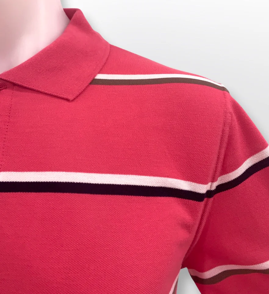 Back Bay G840116 Stripe Cotton Polo - Musk - Image 2