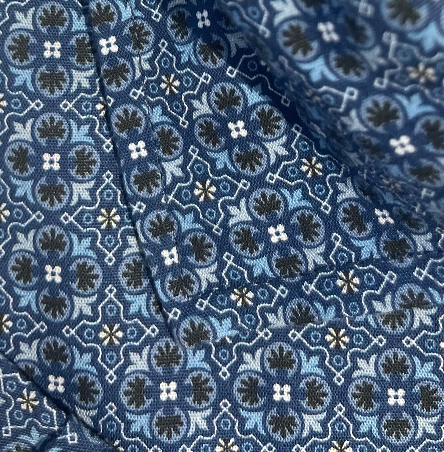 Blue Horizon BH48662 Poly Cotton Print S/S Shirt - Indigo - Image 2