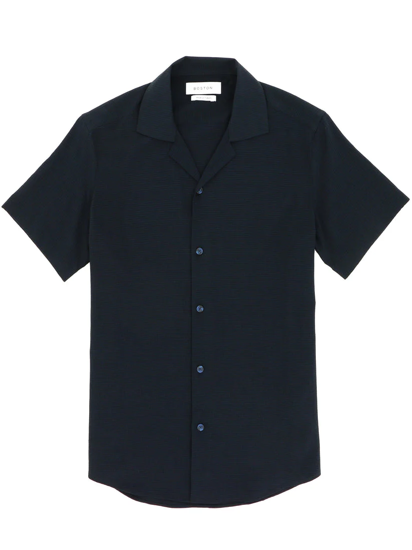 BOSTON JAMES S25BC681J-11 S/S SHIRT - Navy