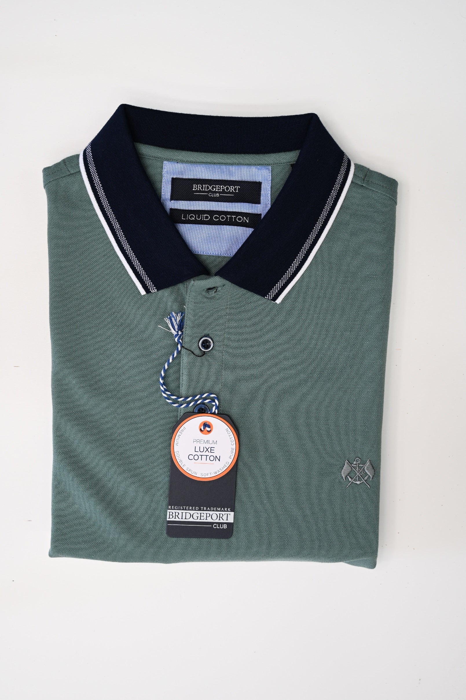 BRIDGEPORT B2375 Liquid Cotton Polo Shirt - Sage