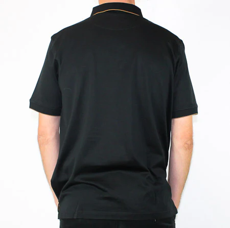 Bridgeport B2434 Double Mercerized Polo - Black - Image 3