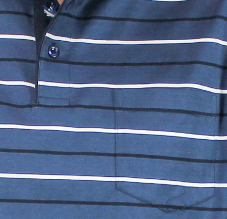 Bridgeport B2419 Double Mercerized Polo - Smoke Blue - Image 2