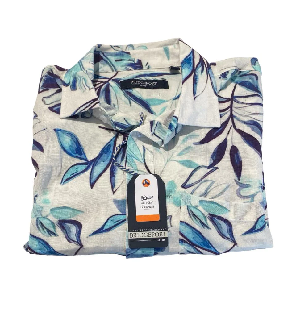 Bridgeport B2480 Short Sleeve Woven Shirt - Natural