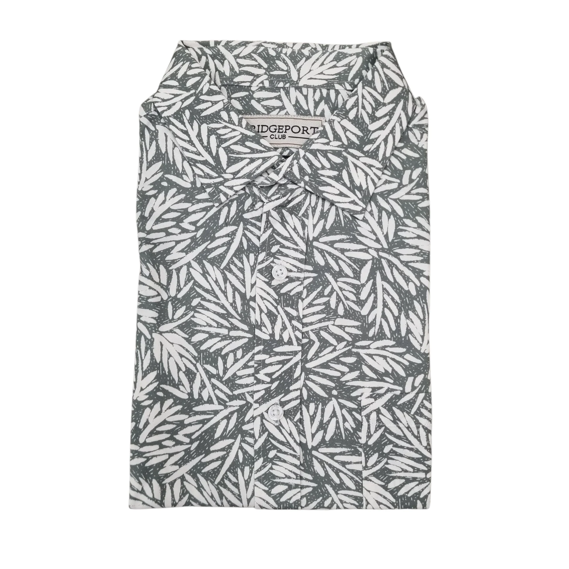 Bridgeport B2547 Short Sleeve Bamboo Print Shirt - Sage