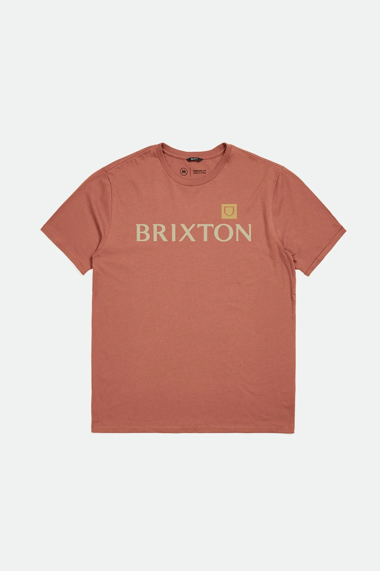 BRIXTON Alpha Shield Tee - Apricot Jam