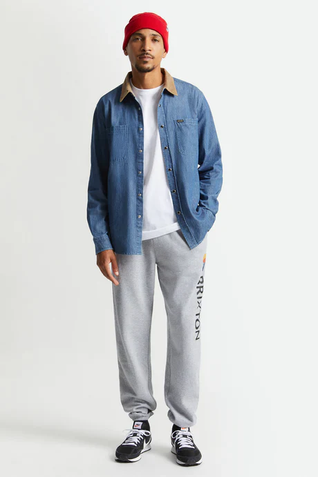 BRIXTON ALTON SWEATPANT - Heather Grey
