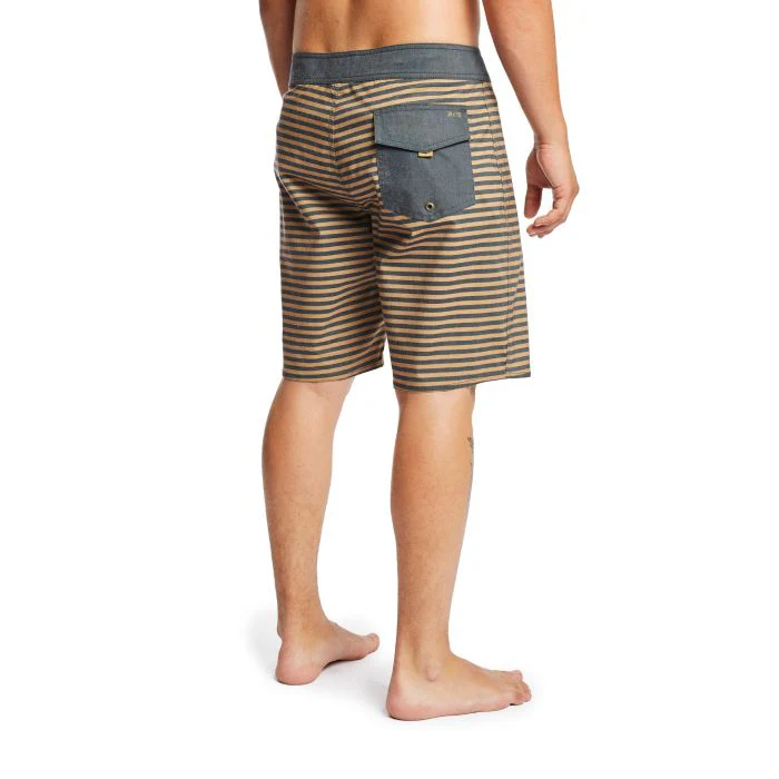 BRIXTON Barge Stripe Trunk - BLACK/BRONZE STRIPE - Image 2