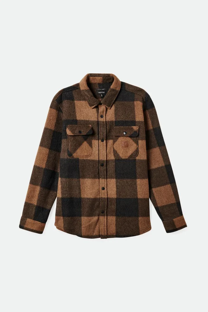 Brixton Bowery L/S Arctic Stretch Fleece - Bison/Black - Image 2