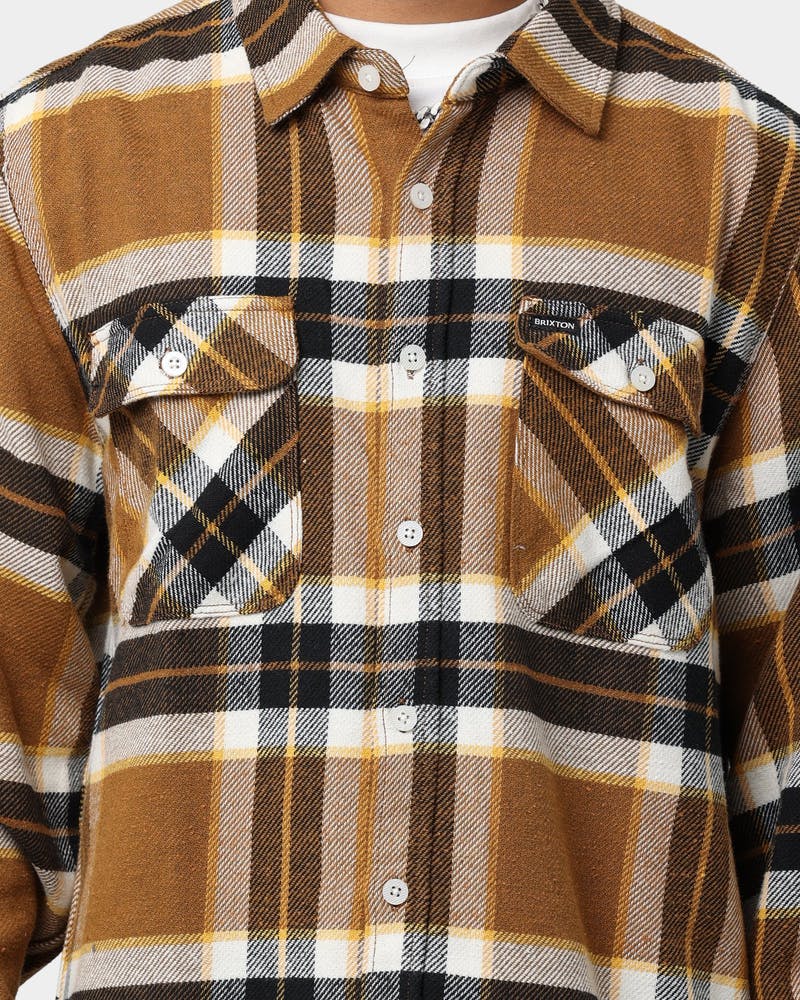 BRIXTON BOWERY L/S FLANNEL - Medal Bronze - Image 3