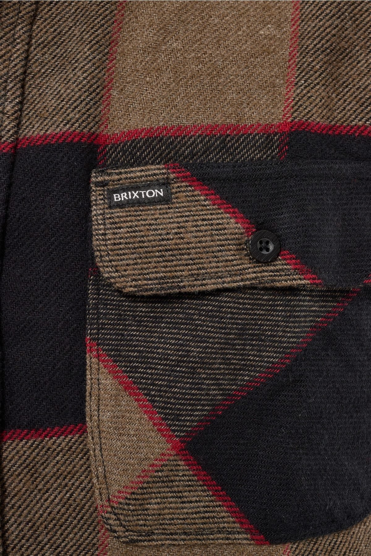 BRIXTON BOWERY LS FLANNEL SHIRT - Heather Grey/Charcoal - Image 4