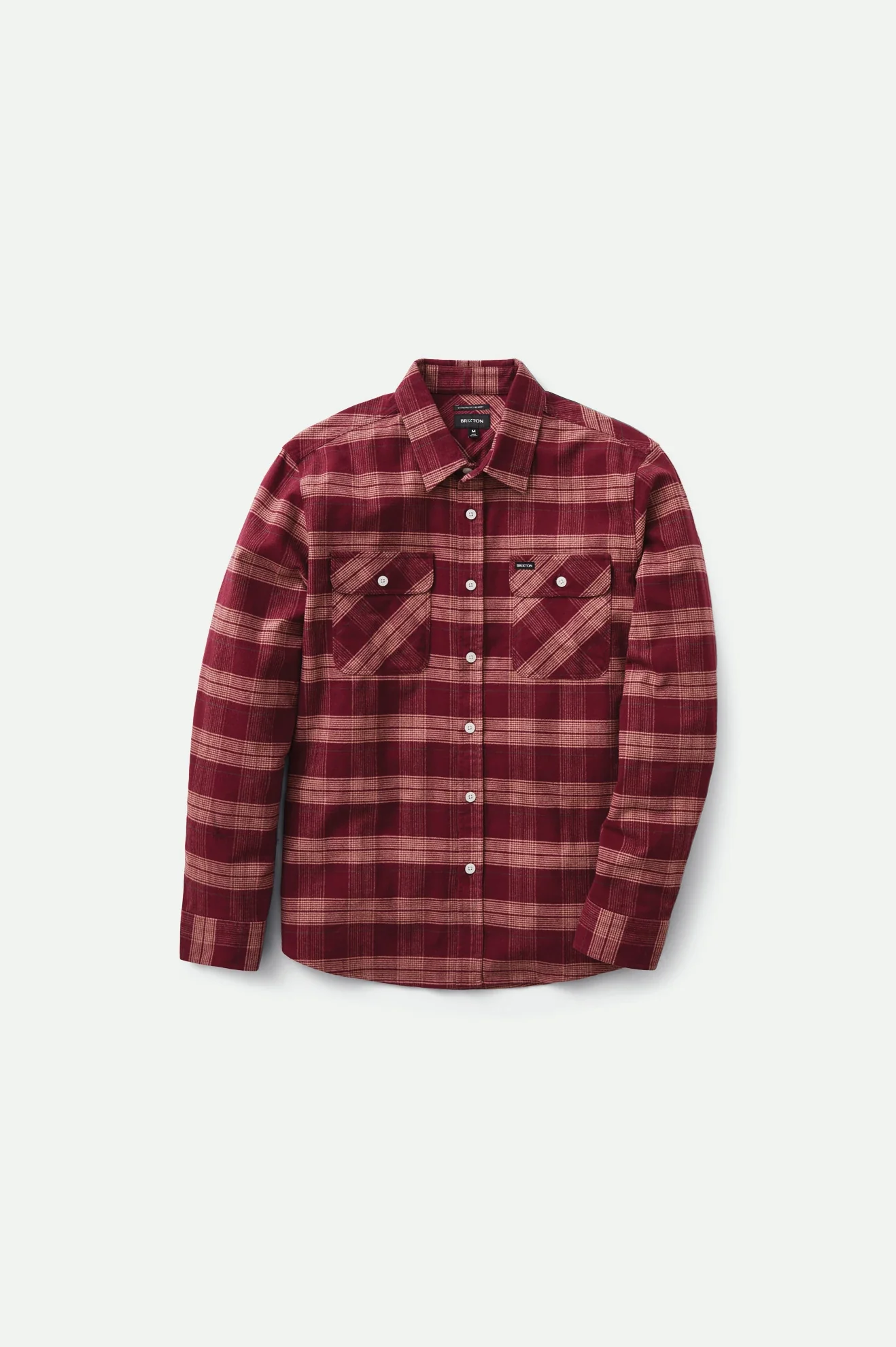 BRIXTON BOWERY STRETCH L/S UTILITY FLANNEL - Crimson - Image 6