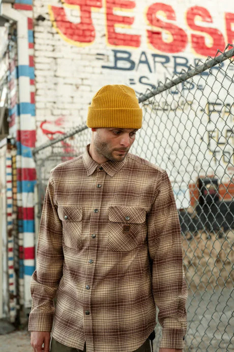 BRIXTON Builders Bowery Stretch Water Resistant L/S Flannel - Pine Needle/Sunbaked - Image 3