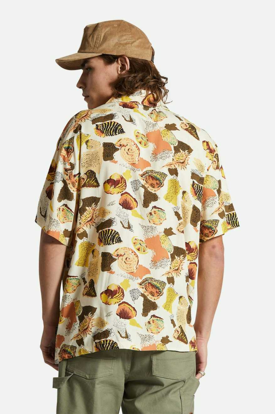 BRIXTON Bunker Reserve S/S Camp Collar Shirt- Multi Colour Shell - Image 2
