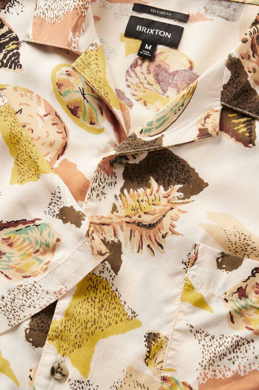 BRIXTON Bunker Reserve S/S Camp Collar Shirt- Multi Colour Shell - Image 5