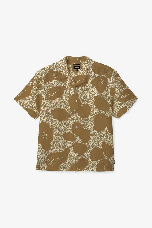 BRIXTON BUNKER S/S WOVEN SHIRT - Off White/Medal Bronze - Image 3
