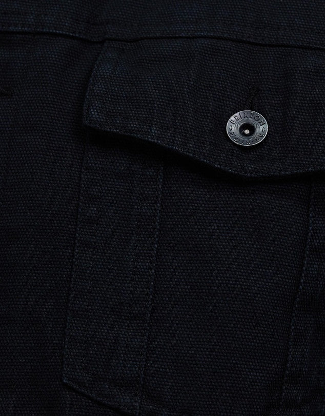 BRIXTON CABLE SHERPA LINED TRUCKER JACKET - Black - Image 6