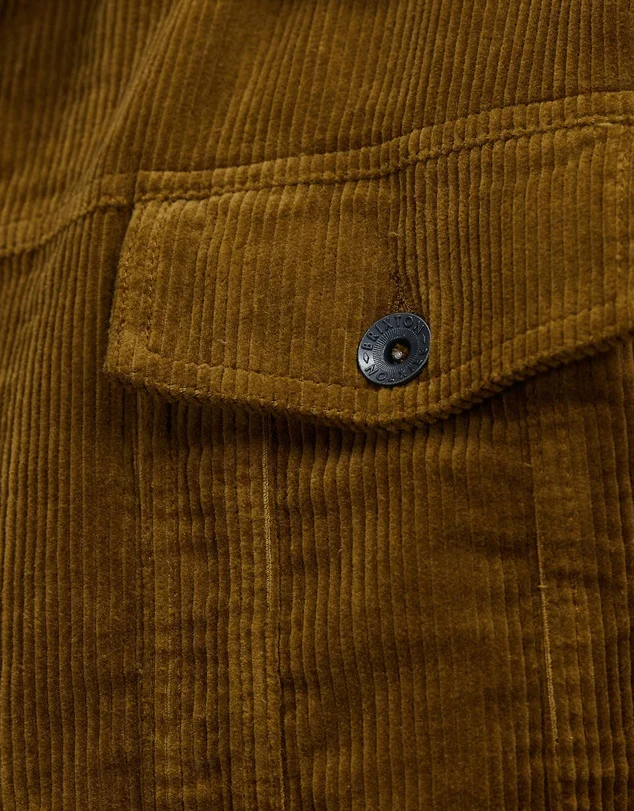 BRIXTON CABLE SHERPA LINED TRUCKER JACKET - Brass - Image 6
