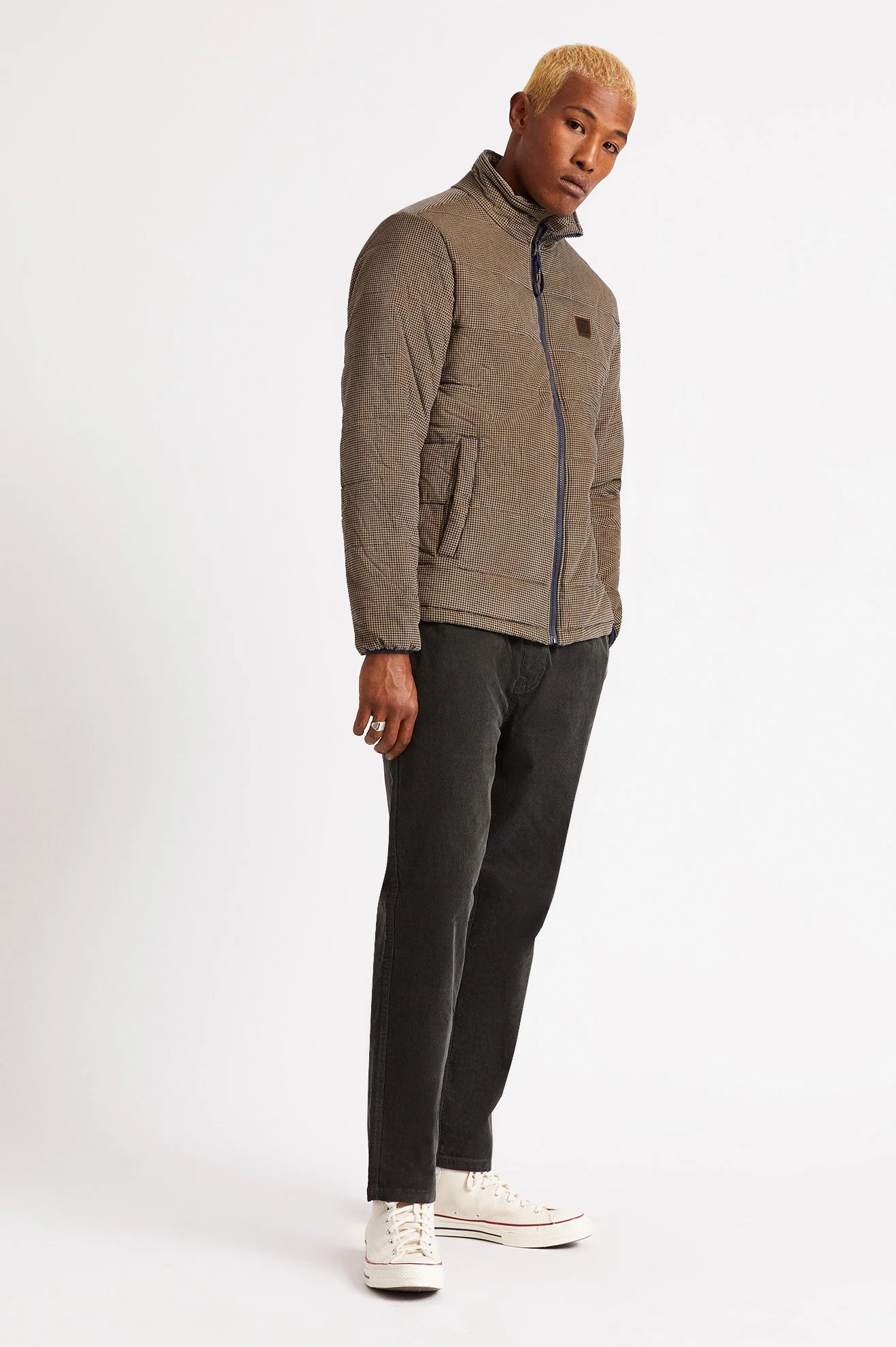 BRIXTON Cass Puffer Jacket - Navy/Khaki