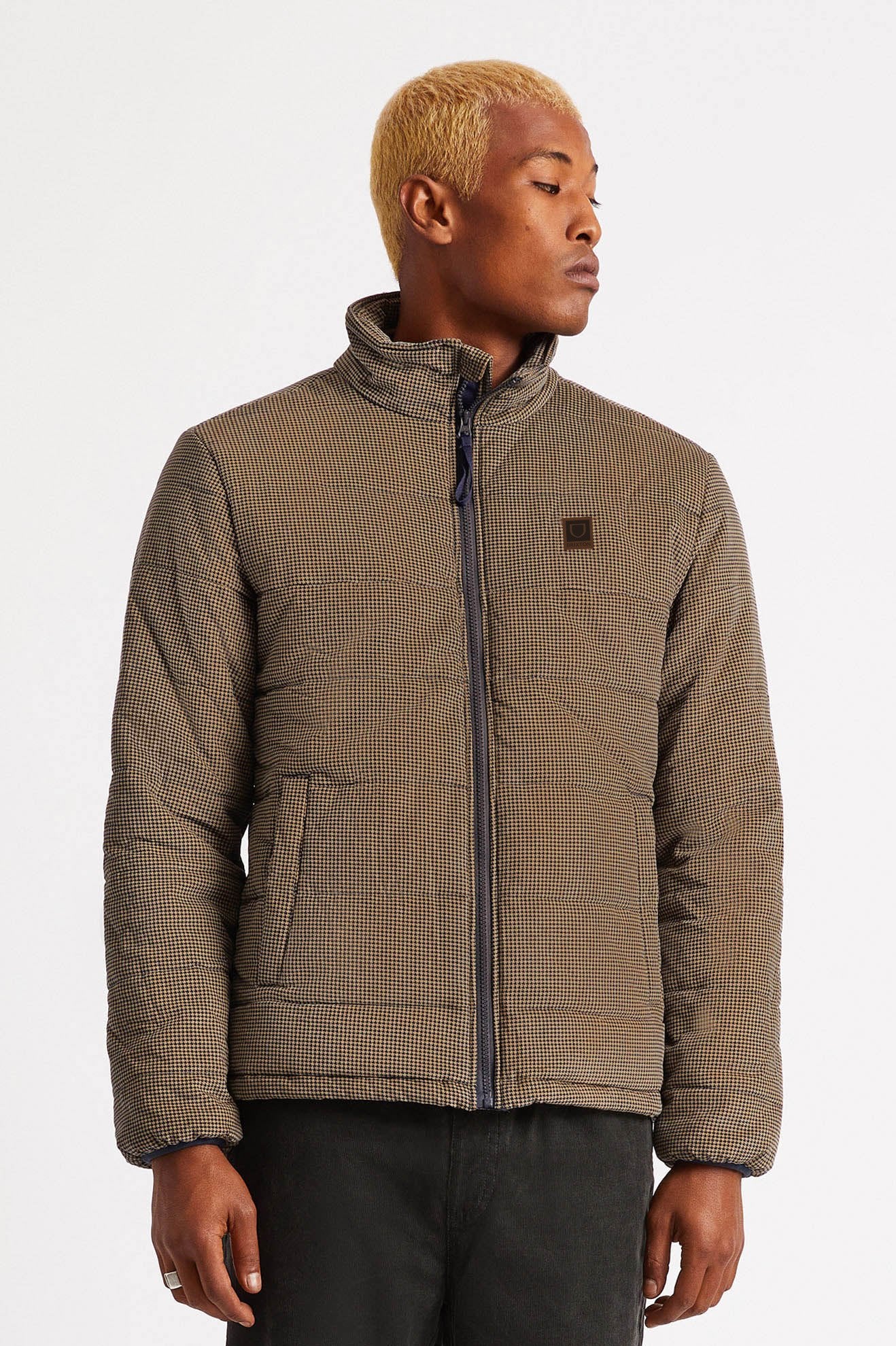 BRIXTON Cass Puffer Jacket - Navy/Khaki - Image 2