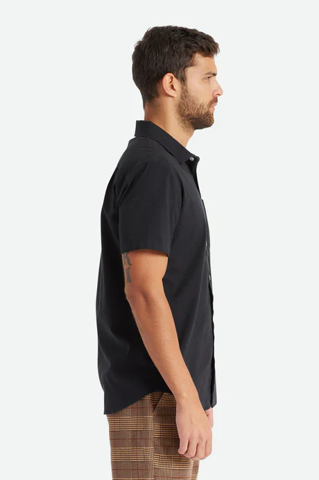 Brixton CHARTER OXFORD S/S WOVEN - Black - Image 3
