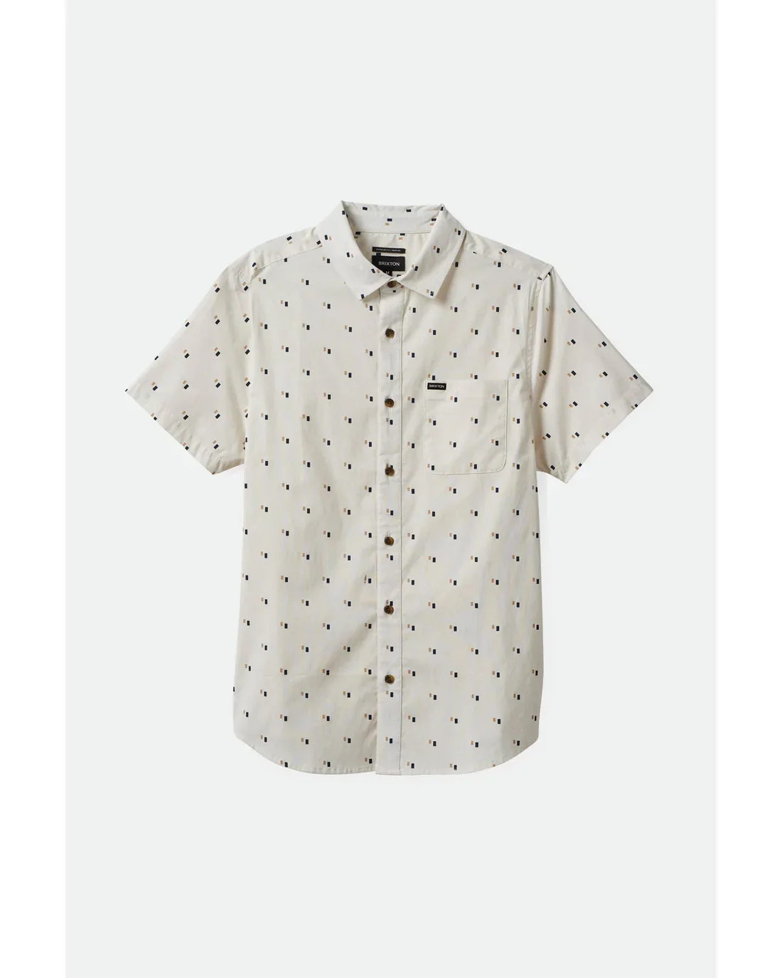 BRIXTON CHARTER PRINT S/S SHIRT- OFF WHITE/TIPPING SQUARE - Image 4