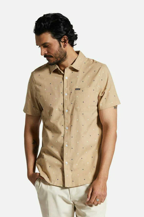 BRIXTON CHARTER PRINT S/S WOVEN SHIRT - Sand Pyramid - Image 5