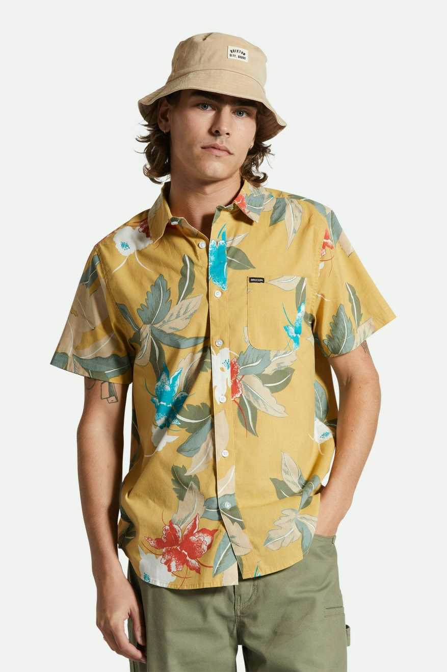 BRIXTON Charter Print S/s Shirt - Sunset Passion - Image 2