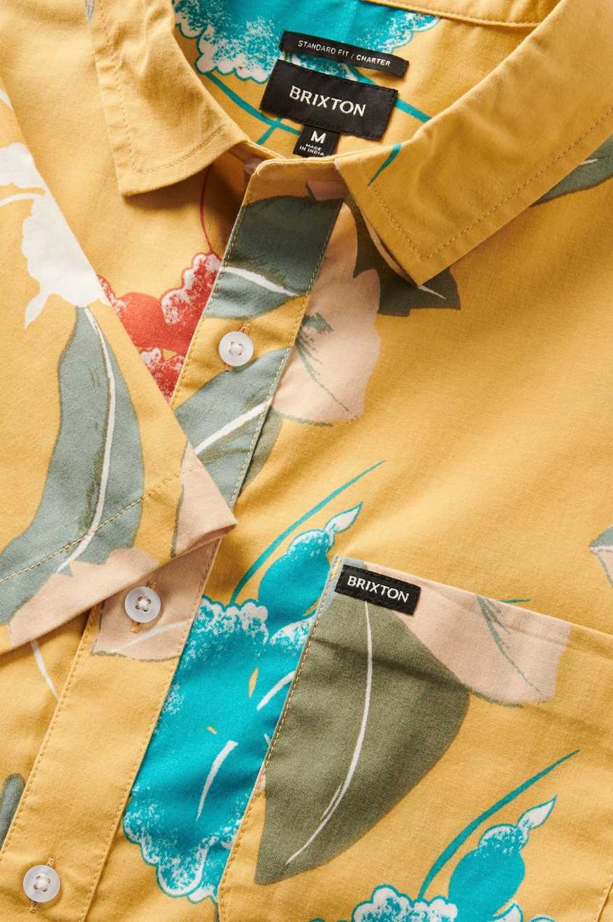 BRIXTON Charter Print S/s Shirt - Sunset Passion - Image 4