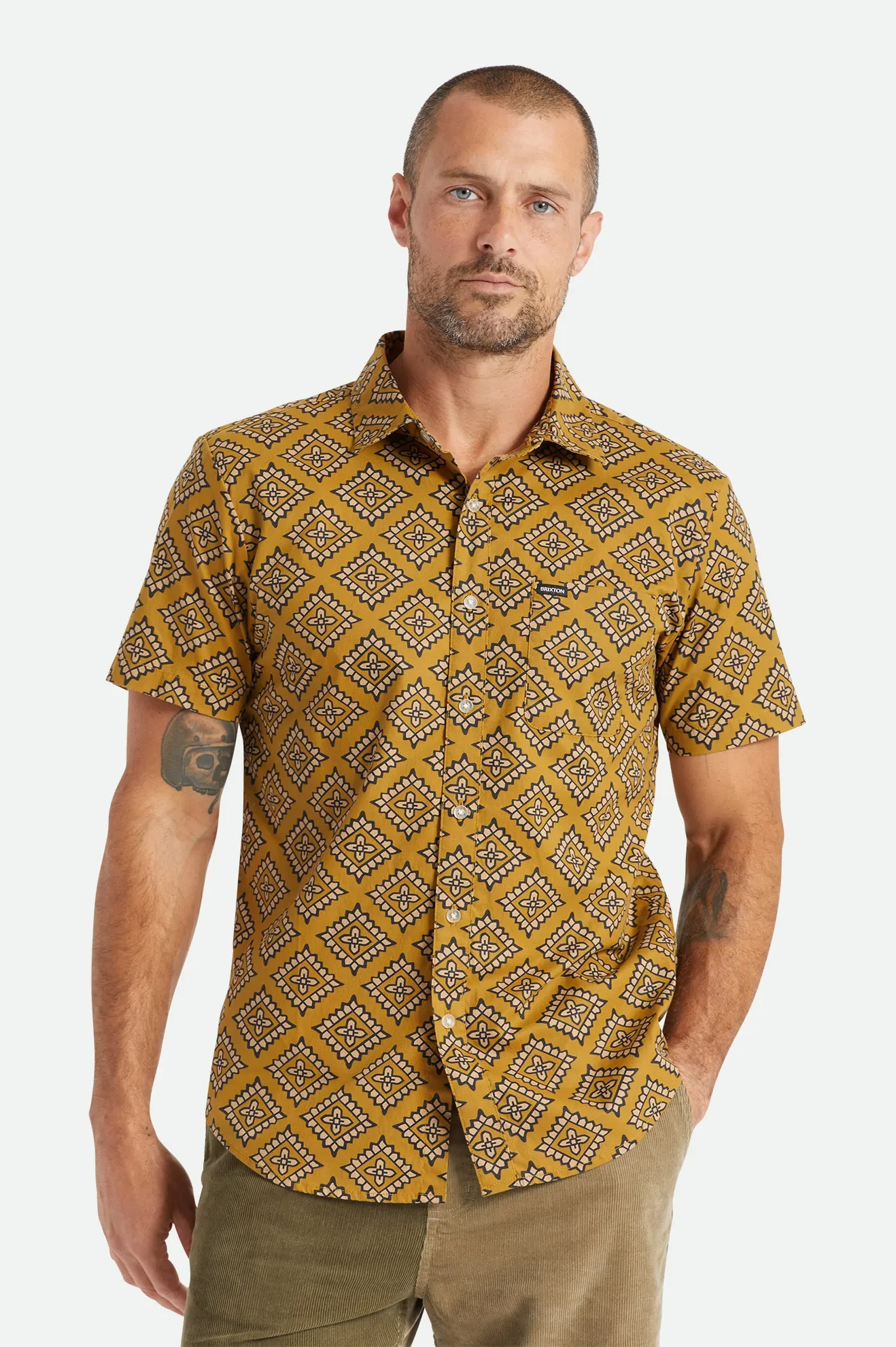 Brixton Charter Print Woven Short Sleeve - Image 4