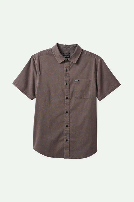 BRIXTON Charter Sol Wash S/S Woven Shirt - Charcoal Sol Wash - Image 2