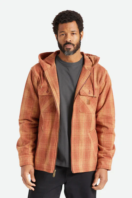 BRIXTON COASTAL HOOD JACKET - Burnt Henna - Image 3