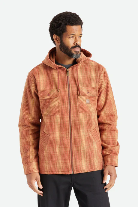 BRIXTON COASTAL HOOD JACKET - Burnt Henna - Image 4