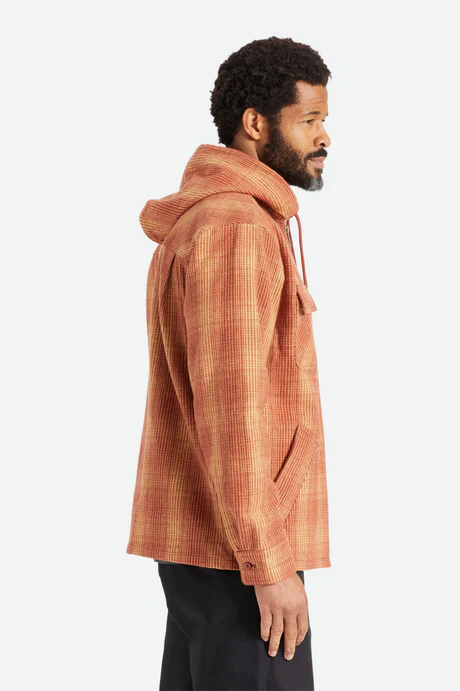 BRIXTON COASTAL HOOD JACKET - Burnt Henna - Image 5