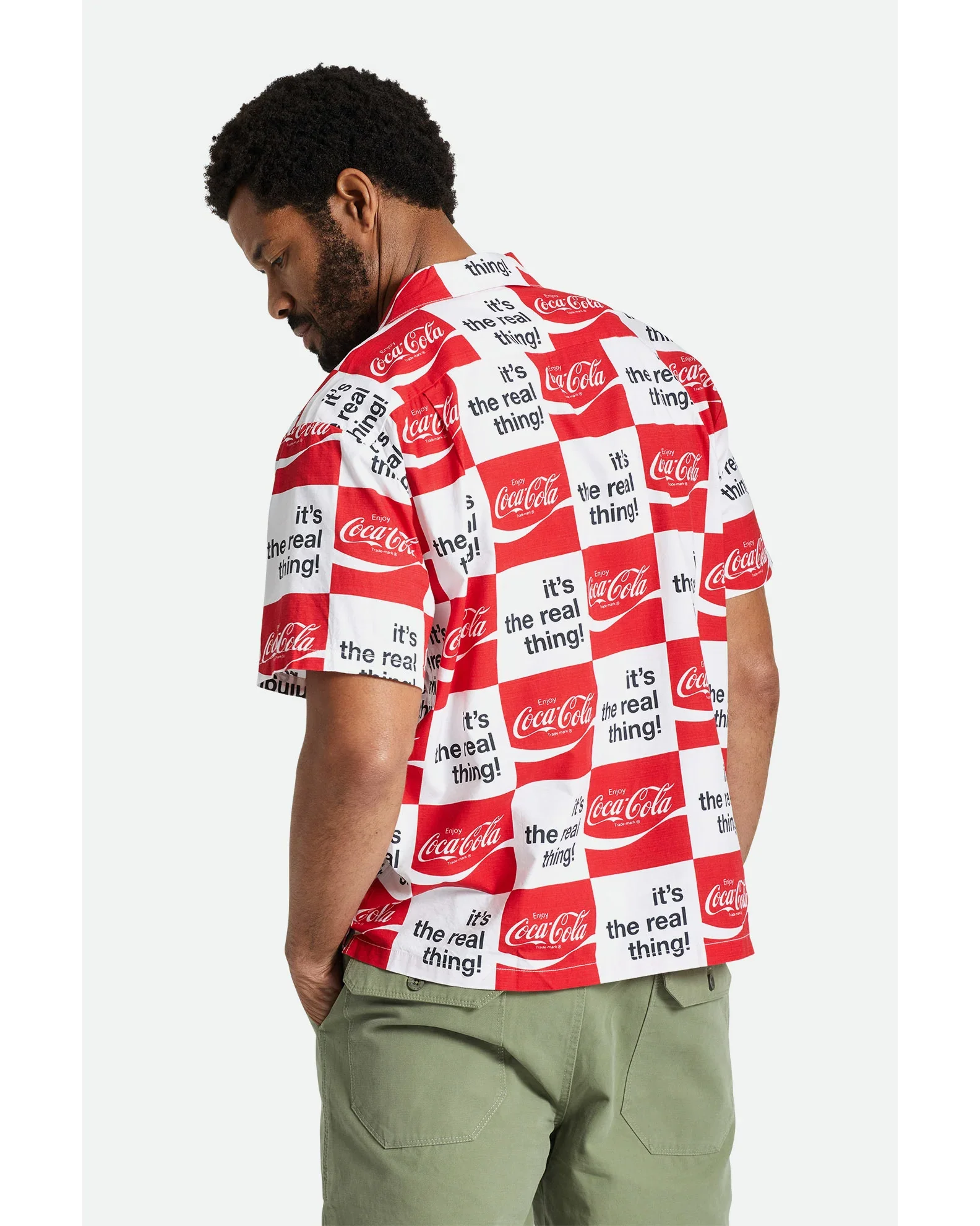 BRIXTON COCA-COLA BUNKER S/S SHIRT - White/Red - Image 2