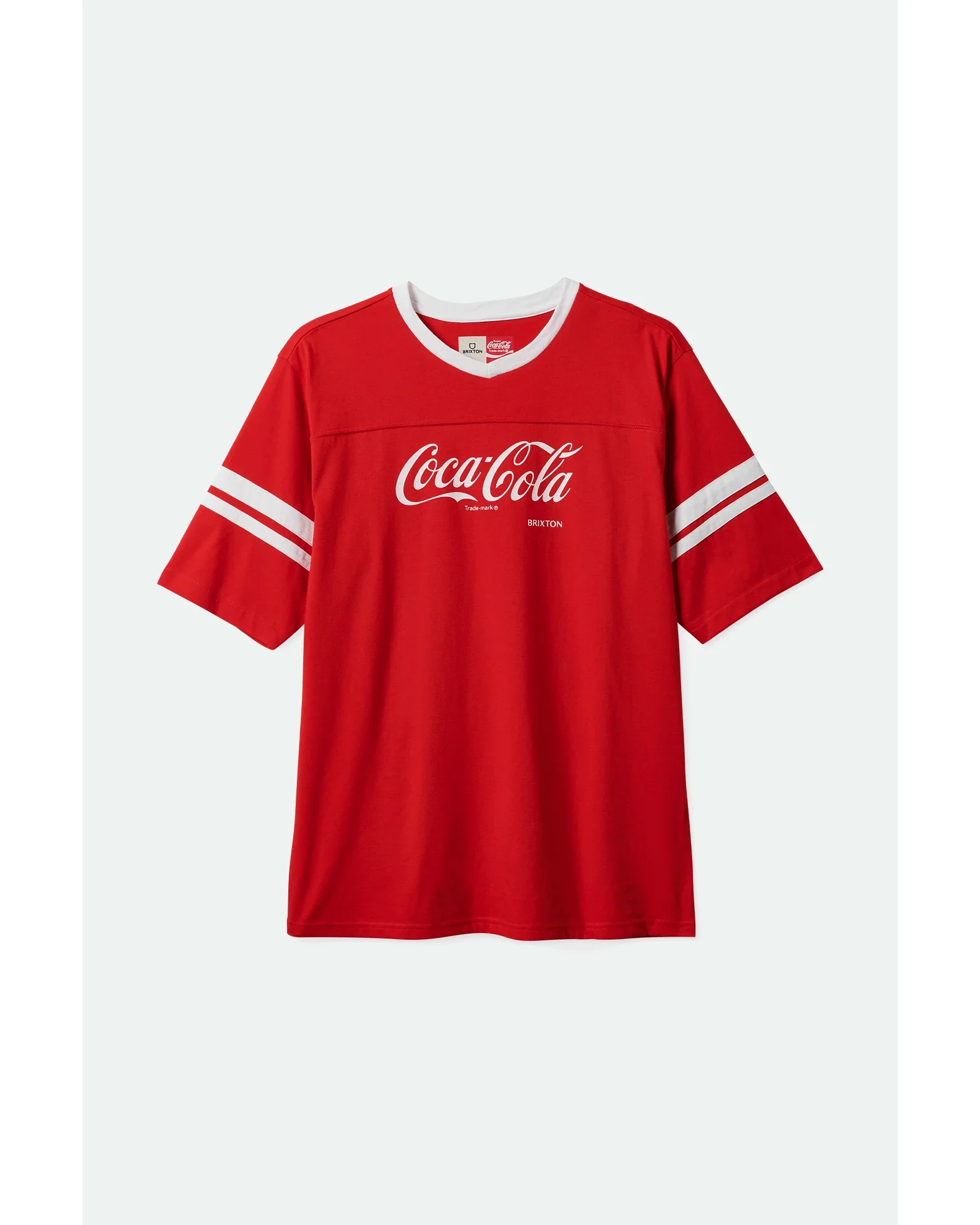BRIXTON COCA-COLA CLASSIC FOOTBALL TEE - Coke Red - Image 2