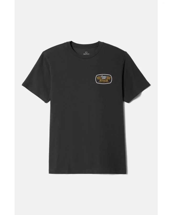 BRIXTON COORS LIGHT PIT STOP TEE 17374 - Black - Image 2