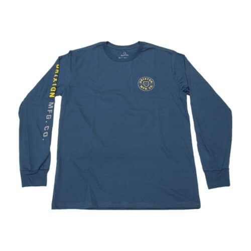BRIXTON Crest Long Sleeve Tee - Joe Blue
