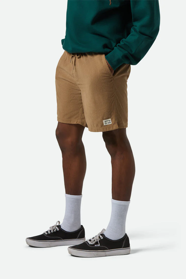 BRIXTON Everyday Corduroy Short - Khaki - Image 3