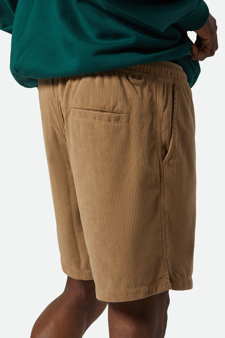 BRIXTON Everyday Corduroy Short - Khaki - Image 4