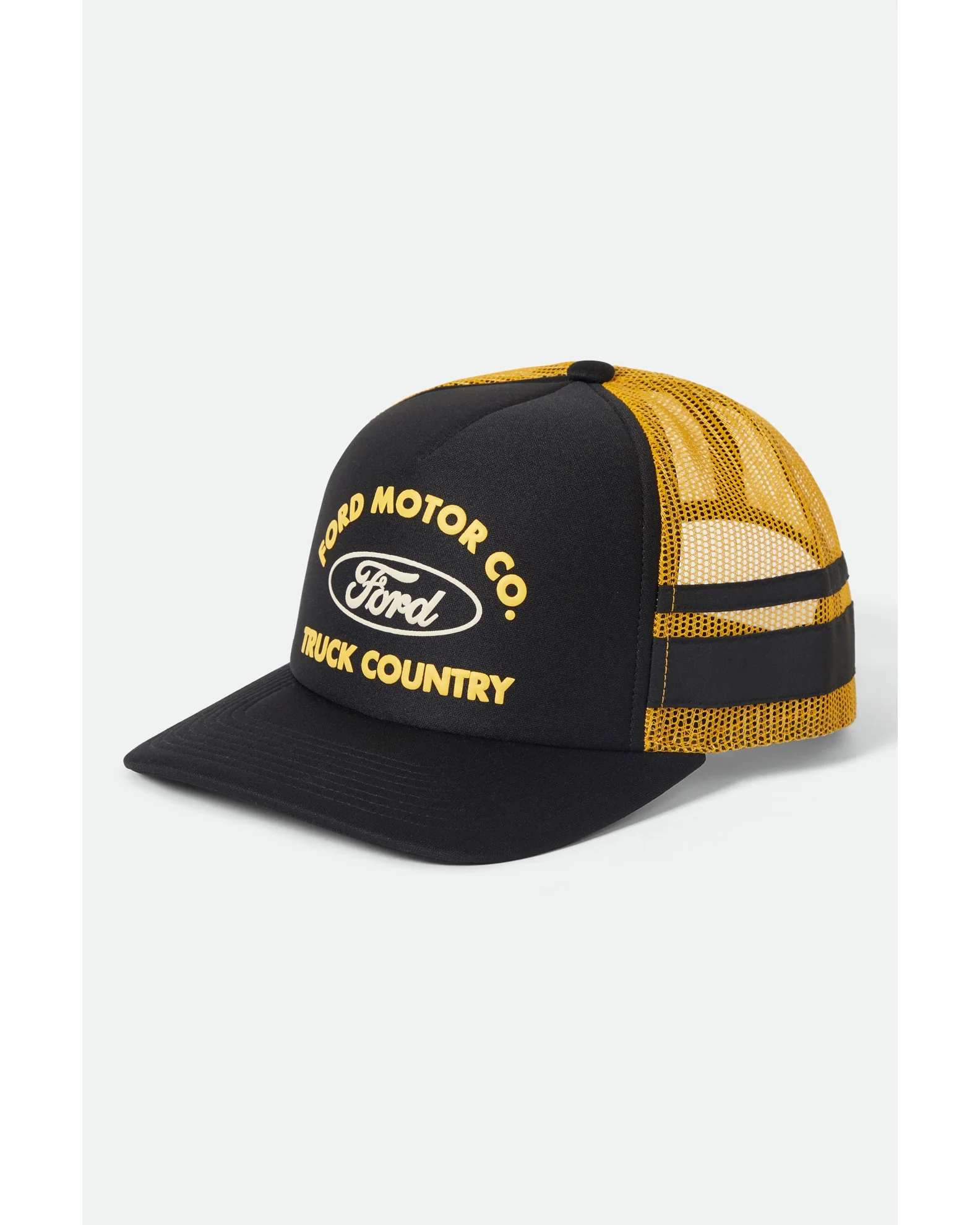 BRIXTON FORD BUILT TOUGH 11967 MP TRUCKER HAT - BURNT RUBBER/EMPIRE YELLOW