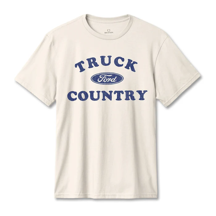 BRIXTON FORD TRUCK COUNTRY 17362 TEE - Wimbledon White